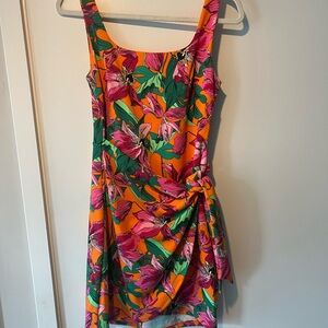 Express Vibrant Floral Mini Dress